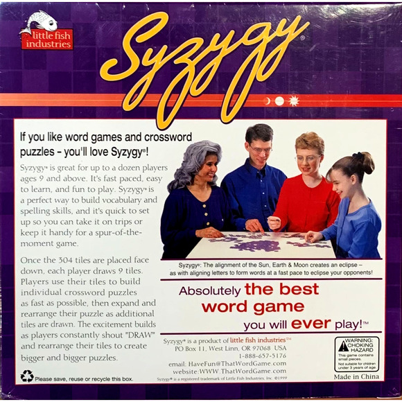 Syzygy NEW Word Game Complete and Sealed Family Party up to 12 Players Age 9 + - Picture 2 of 4